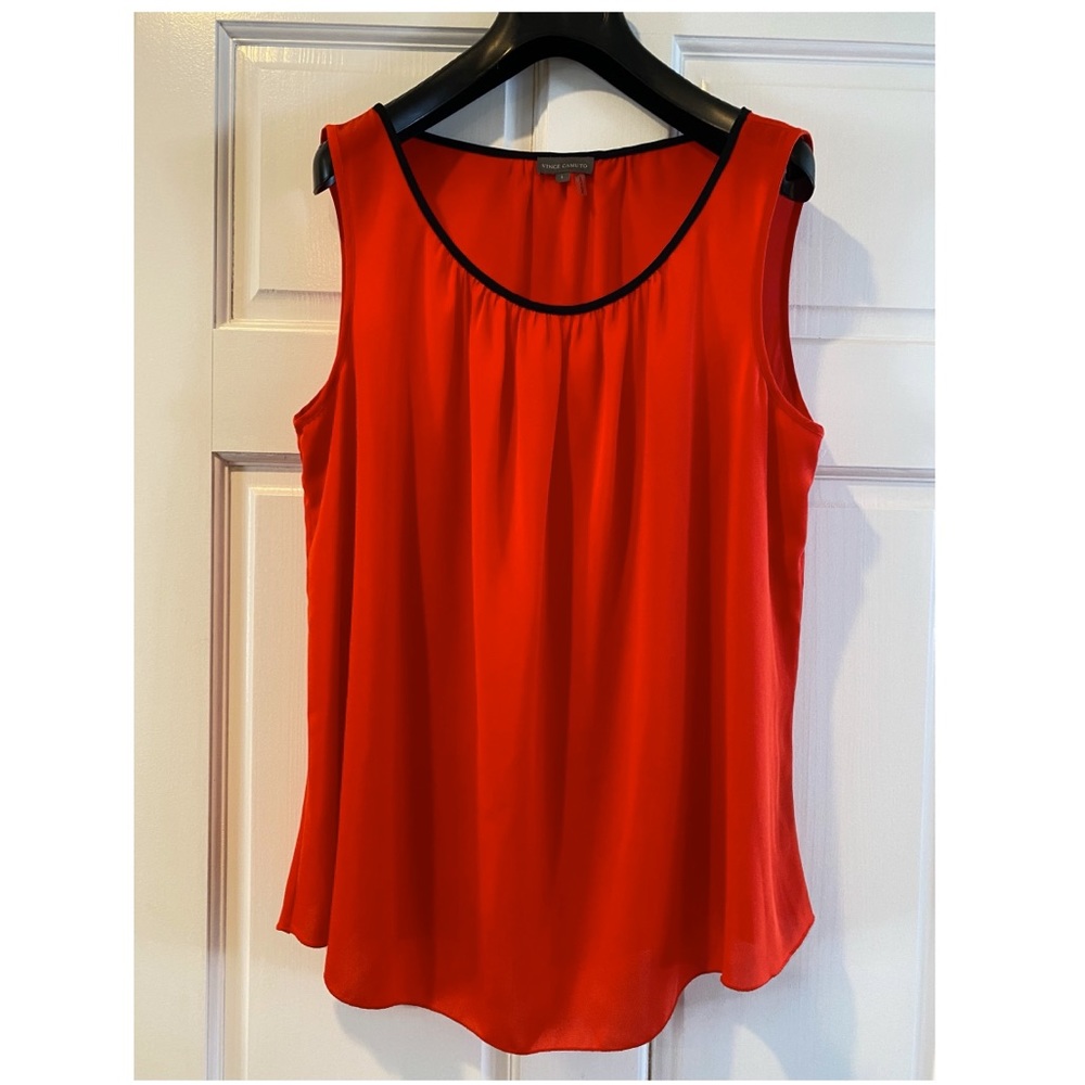 Vince comuto, sleeveless orange top